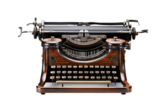 Vintage typewriter PNG. Classic typewriter PNG. Old typewriter PNG.