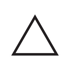 line icon triangle pyramid flat vector illustration