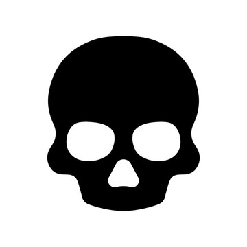 death skull icon symbol flat vector illustration