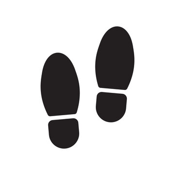 footsteps icon flat vector illustration