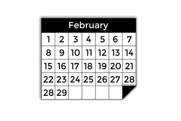 calendar, monthly calendar, agenda, february, month of february, schedule, event, holiday, date, day, week, month, year, annual, notes, take note, planning