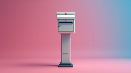 mailbox design white color patternless podium