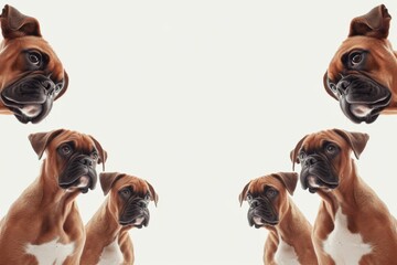 Pack Of Boxer Dogs