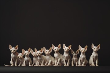 Collective Of Hairless Sphynx Cats