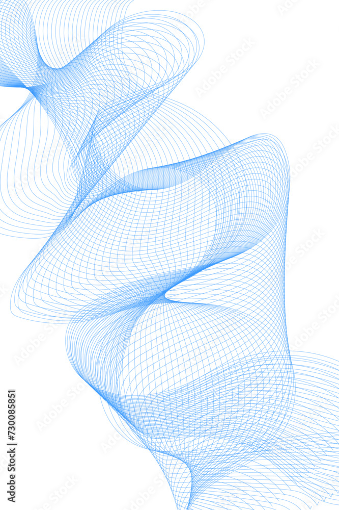 Poster gradient blue wavy flowing dynamic smooth curve lines background. digital future technology concept.
