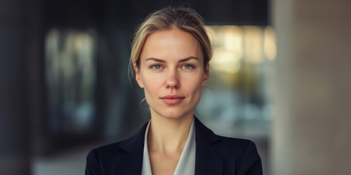 Professional Portrait Of Businessman Or Businesswoman