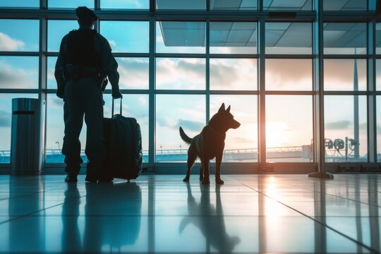 Vigilant Airport Police Officers Witness A Drug Detection Dog In Action