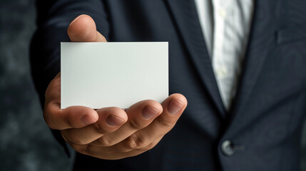 Your Brand, Your Way: Hand with Blank Business Card