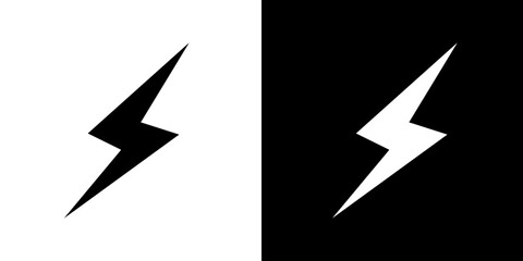 Voltage icon. Lightning. High voltage. Danger.