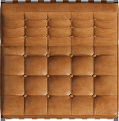 Top view of caramel leather design chair