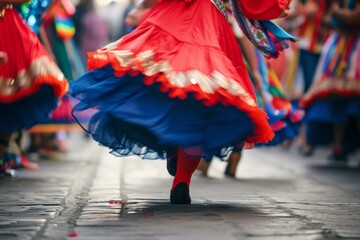 Huaso Dancing Cueca During Chiles Independence Day Celebrations - obrazy, fototapety, plakaty