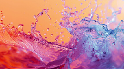 Dynamic liquid symphony vibrant color splashes suspended in time, simplicity meets gradient waves in mesmerizing motion.