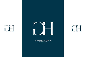 GH, HG, G, H, Abstract Letters Logo Monogram