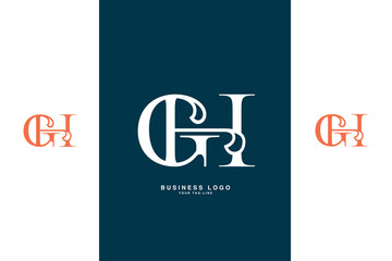 GH, HG, G, H, Abstract Letters Logo Monogram