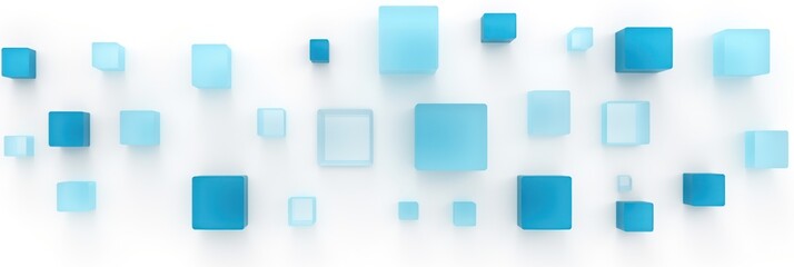 Azure square isolated on white background