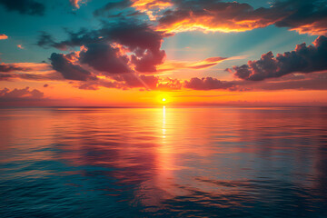 Obraz premium Sunlight, outdoor, summer, travel, sea, crashing waves on the shoreline beach. Tropical beach surf. Abstract aerial ocean view, sunset, blue, holiday, vacation