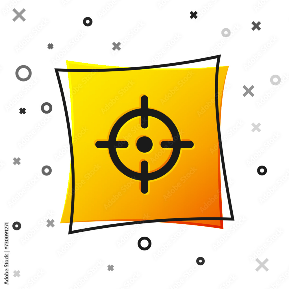 Poster black target sport icon isolated on white background. clean target with numbers for shooting range o