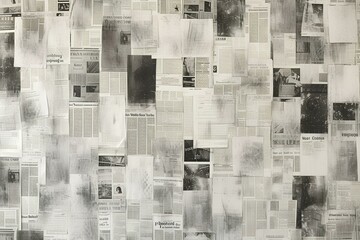 Abstract of white and grey, Old posters newspaper grunge textures and backgrounds - perfect background with space for text or image
