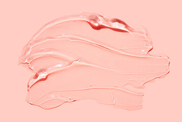 Liquid gel cosmetic smudge texture peach orange