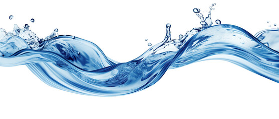  water splash isolated on white.
