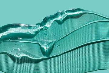 Liquid gel cosmetic smudge texture blue green