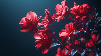 Obraz premium red flowers background concept, 