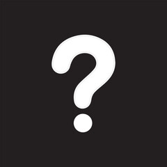 Question mark icon. Question mark simple black style symbol sign for apps and website, vector illustration.