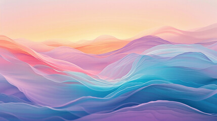 Subtle gradients interweaving effortlessly, painting a seamless wave of color in a calm and minimalist scene