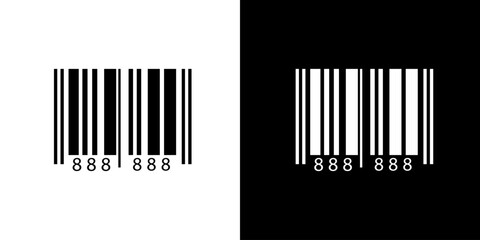 Barcode icon. Line barcode. Secret code. Price.