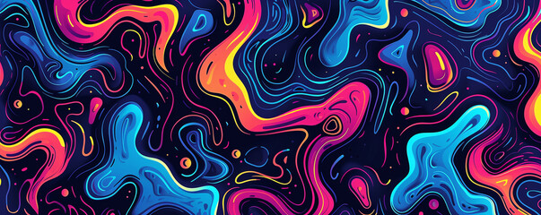 Obraz premium ethereal psychedelic background image, optical illusion, dynamic wavy lines.