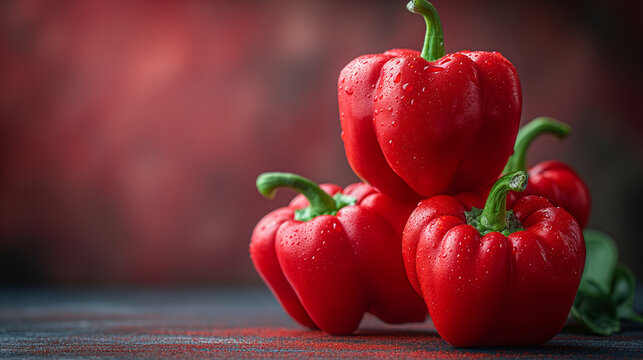 red peppers on a table