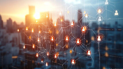 Artificial Intelligence concept. Deep learning. Graphical User Interface.