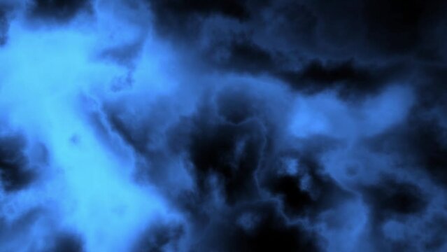 mystische blaue intergalaktische Nebelschwaden im Universum, Rauch, Wolken, Weltall