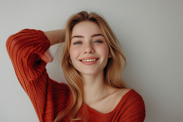 Fototapeta premium Portrait of beautiful young woman for model agency