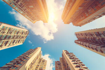 skyscrapers in the sky