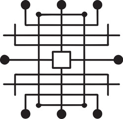 Fototapeta na wymiar circuit lines, icon