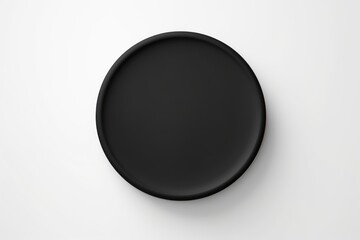 Fototapeta na wymiar Black round circle isolated on white background