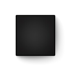 Black square isolated on white background