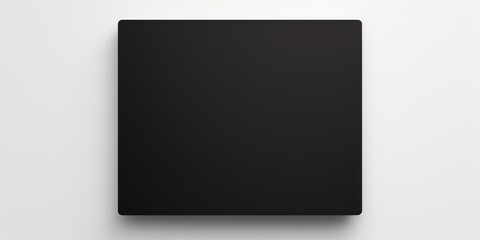 Fototapeta na wymiar Black square isolated on white background