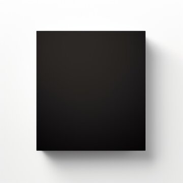 Black square isolated on white background