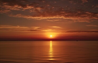 Sunrise or Sunset on the beach for backgrounds. Sea background in the sunset.