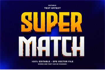 Naklejka na ściany i meble Super Match Gaming 3D Editable Text Effect Style