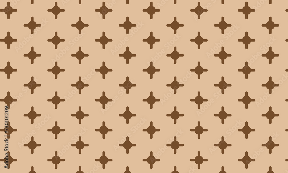 Poster abstract seamless repeatable brown plus pattern art.