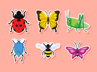 Cute Spring Insects Sticker Collection