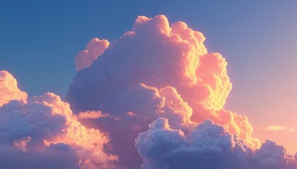 Amazing cloudy sky background. Beautiful pastel sky with clouds