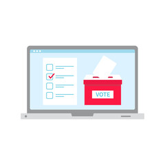 Modern online vote icon flat illustration of modern online vote vector icon