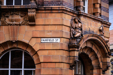Historic Architecture on Fairfield Street with Elegant Stone Carvings