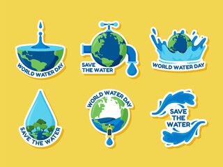 World Water Day Sticker Collection