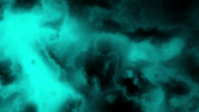 mystische gr&uuml;ne intergalaktische Nebelschwaden im Universum, Rauch, Wolken, Weltall
