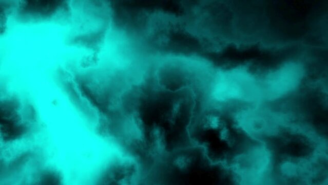 mystische gr&uuml;ne intergalaktische Nebelschwaden im Universum, Rauch, Wolken, Weltall